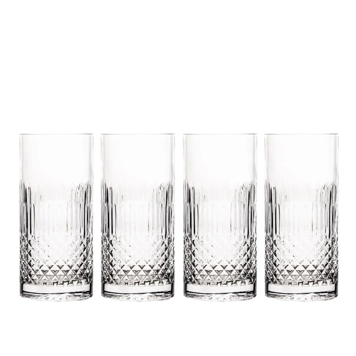 Luigi Bormioli Diamante Beverage 16oz Glass | Set Of 4 1 Luigi Bormioli Diamante Beverage 16oz Glass | Set Of 4