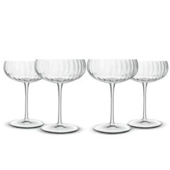 Luigi Bormioli - Optica Champagne Coupe Glass Set 300ml 4pce