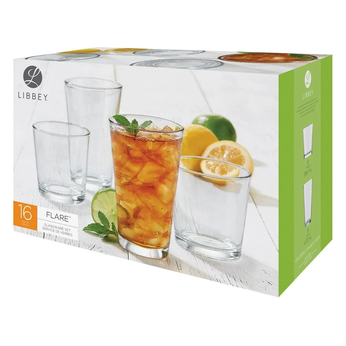 Libbey 16-Piece Glassware Set | Flare 2 Libbey 16-Piece Glassware Set | Flare - Image 2