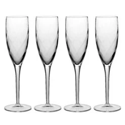 Luigi Bormioli - Canaletto Optic Flute Set 4pce