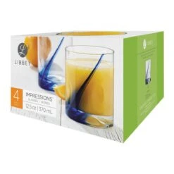 Libbey 12.5oz DOF Glasses (Set Of 4) | Blue Ribbon -Libbey Sales Store 4pc impressions blue ribbon dof 3d p2533 1