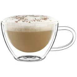 Luigi Bormioli Thermic Double Wall Glassware: 2pc Cappuccino Set (13oz)